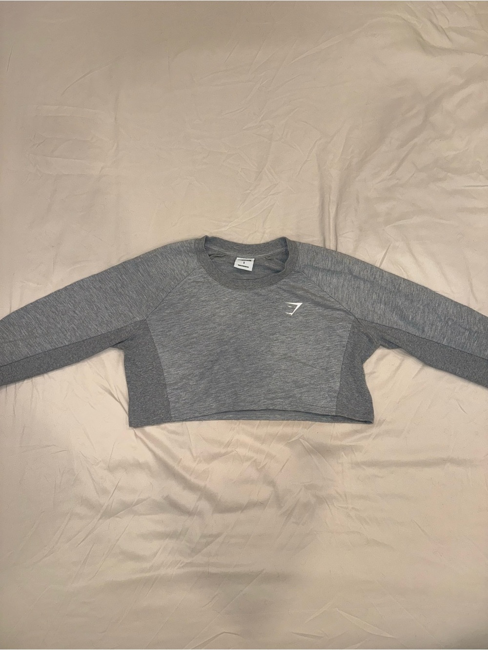 Gymshark Women's Heather Gray Cropped Crewneck